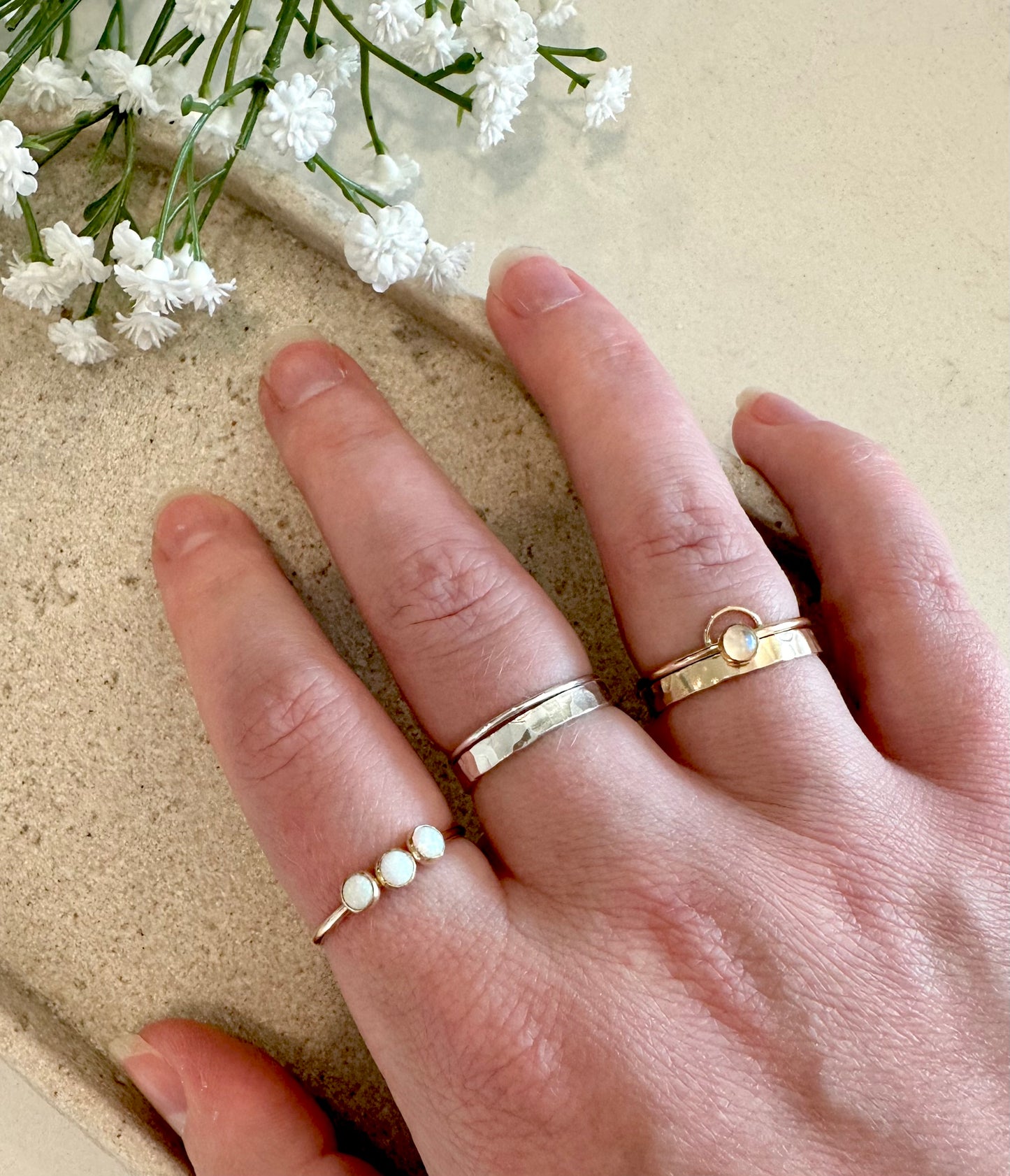 Elira Triple Opal Ring