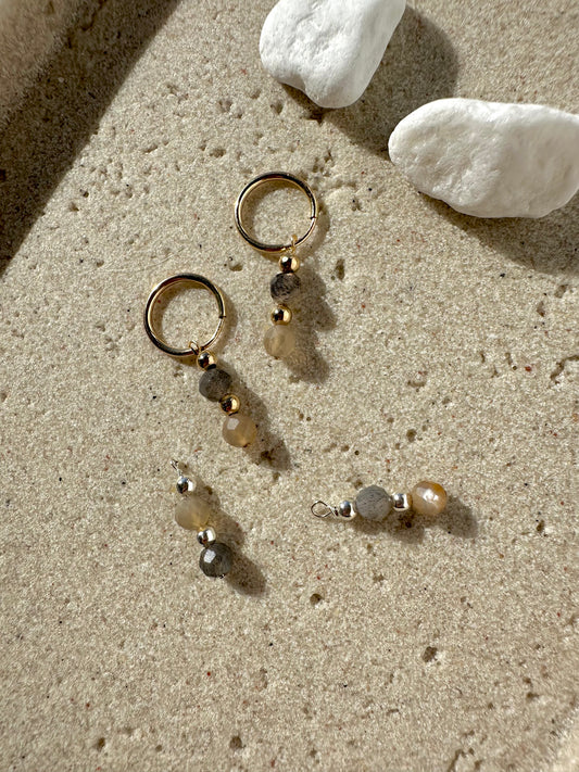 Celine Charm + Hoop Earrings