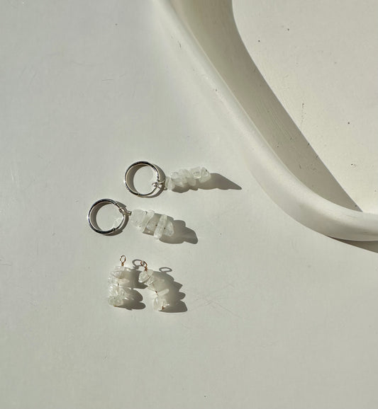 Haven Drop Charm + Hoop Earrings