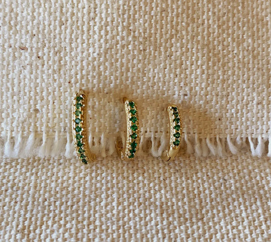 Delaney Emerald Hoops