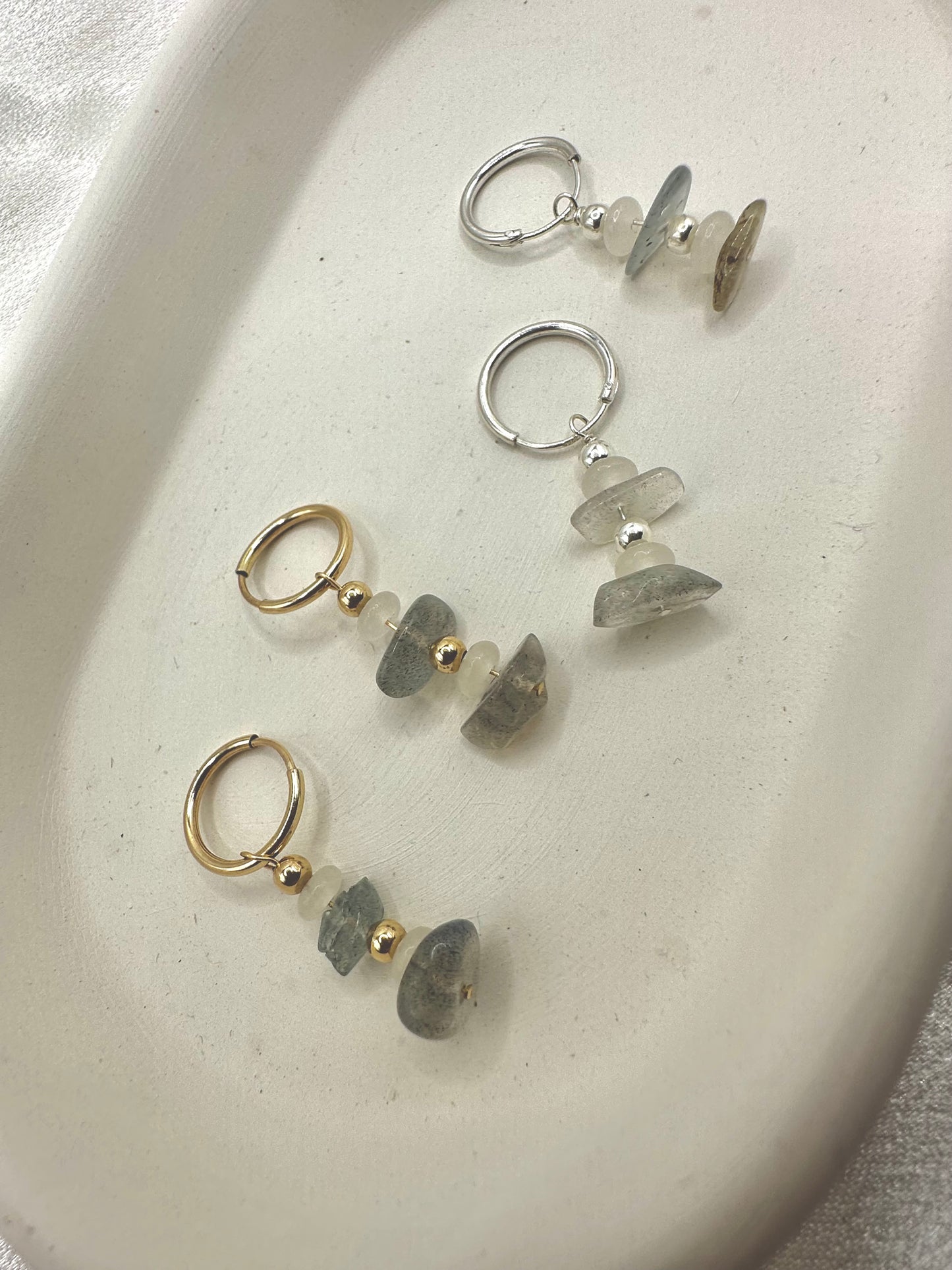 Lenora Charm + Hoop Earrings