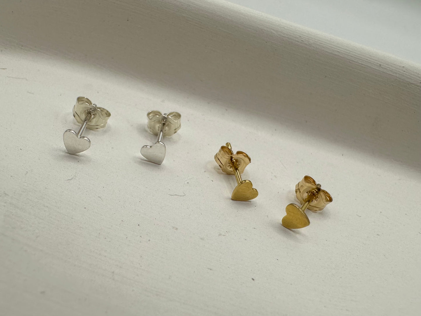 Solid Mini Heart Studs
