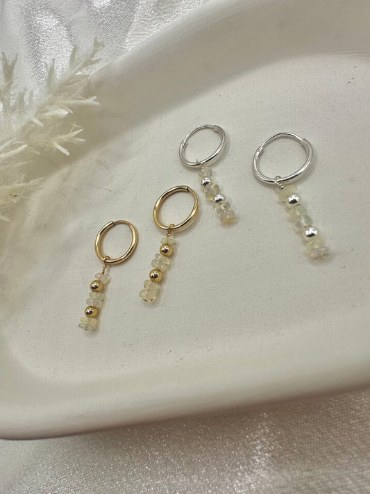 Liana Opal Charm + Hoop Earrings